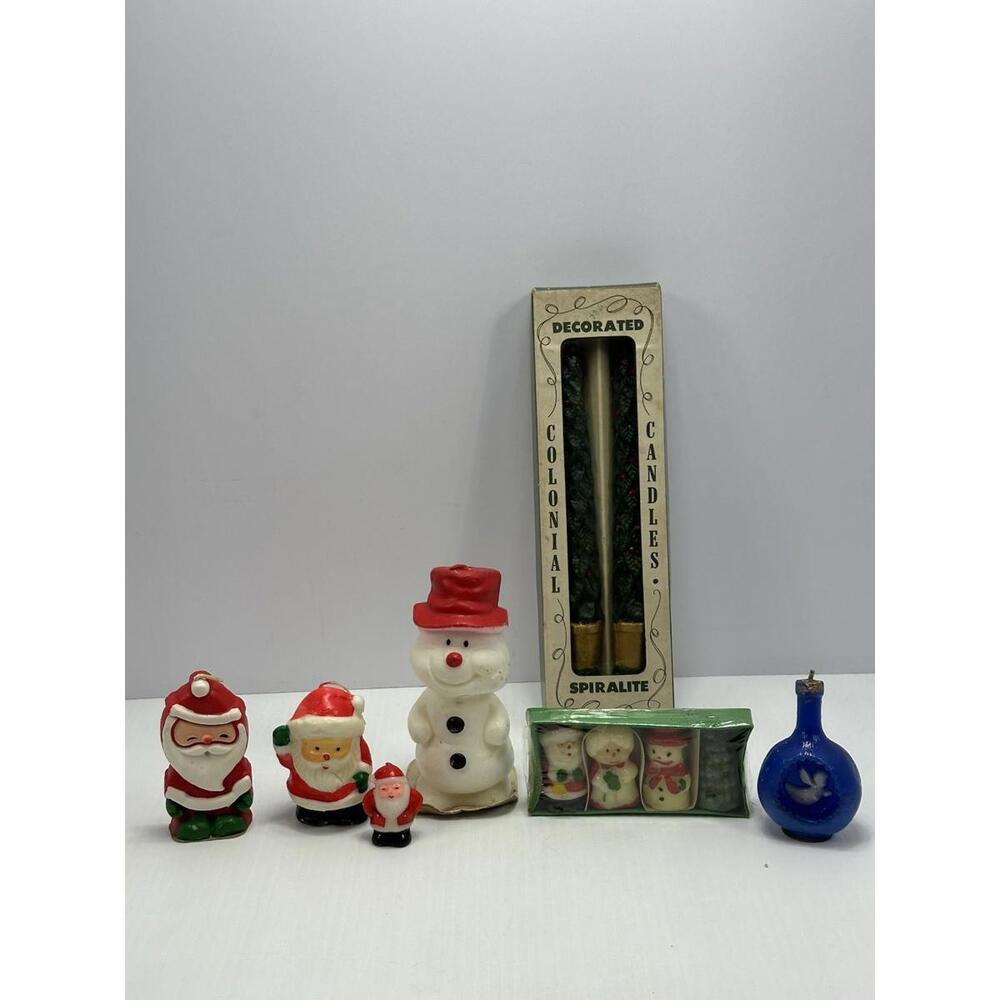 Vintage Lot Of 7 Christmas Holiday Candle‎ Candles Gurley Suni Colonial